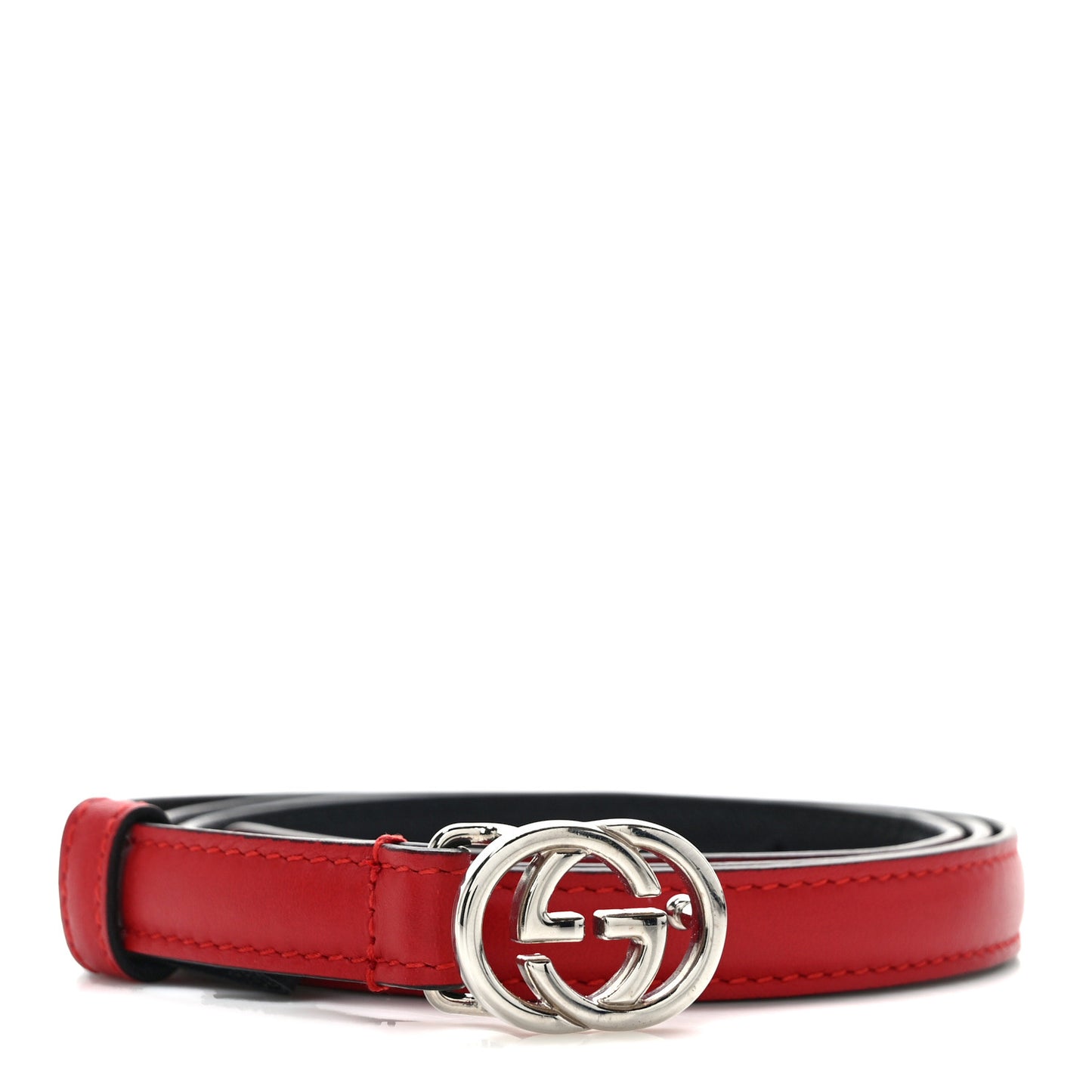 Moon Calfskin Nickel Interlocking G 20mm Belt 90 36 Tabasco