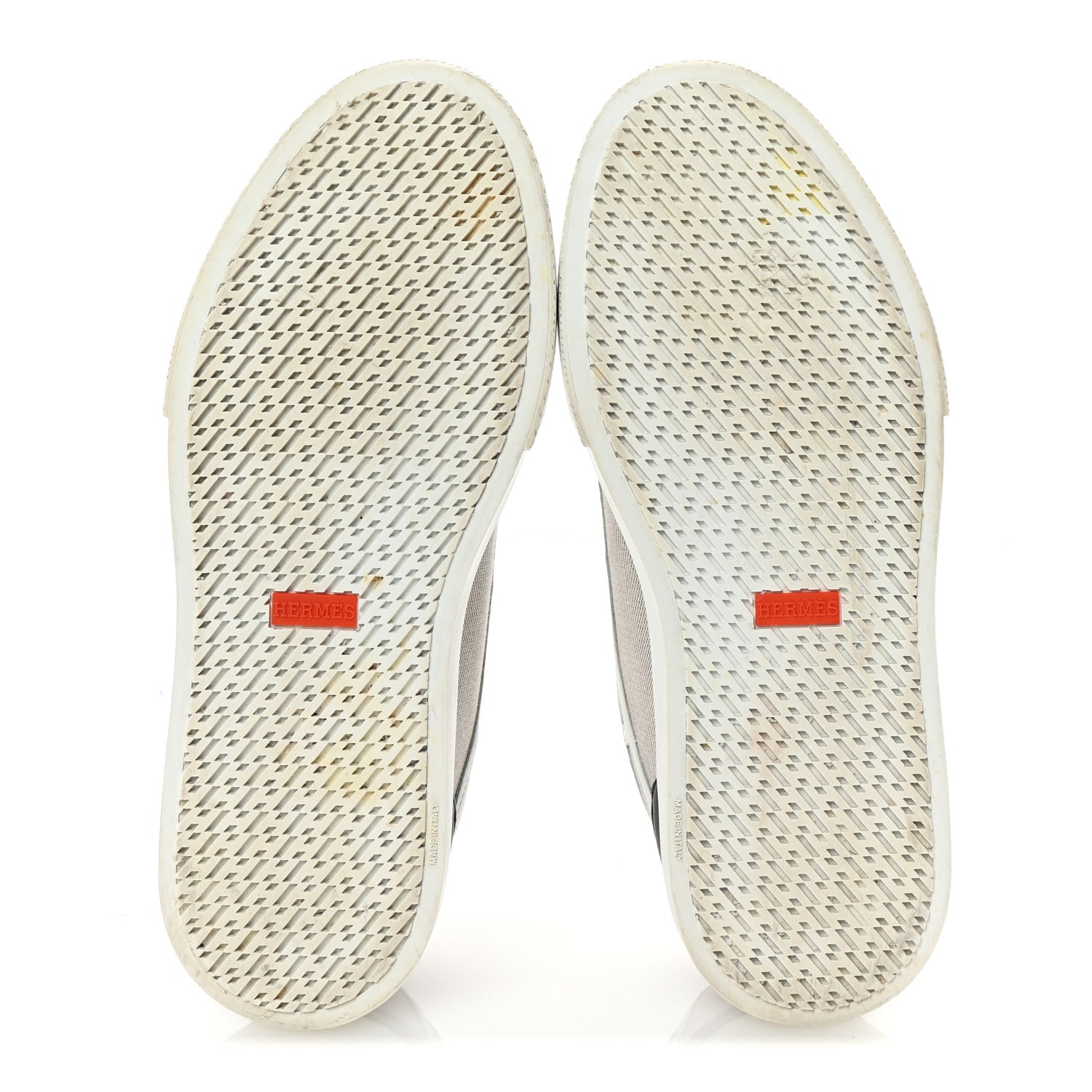 Hermes Canvas Calfskin Get Sneakers 40 Prunoir White 6 of 9