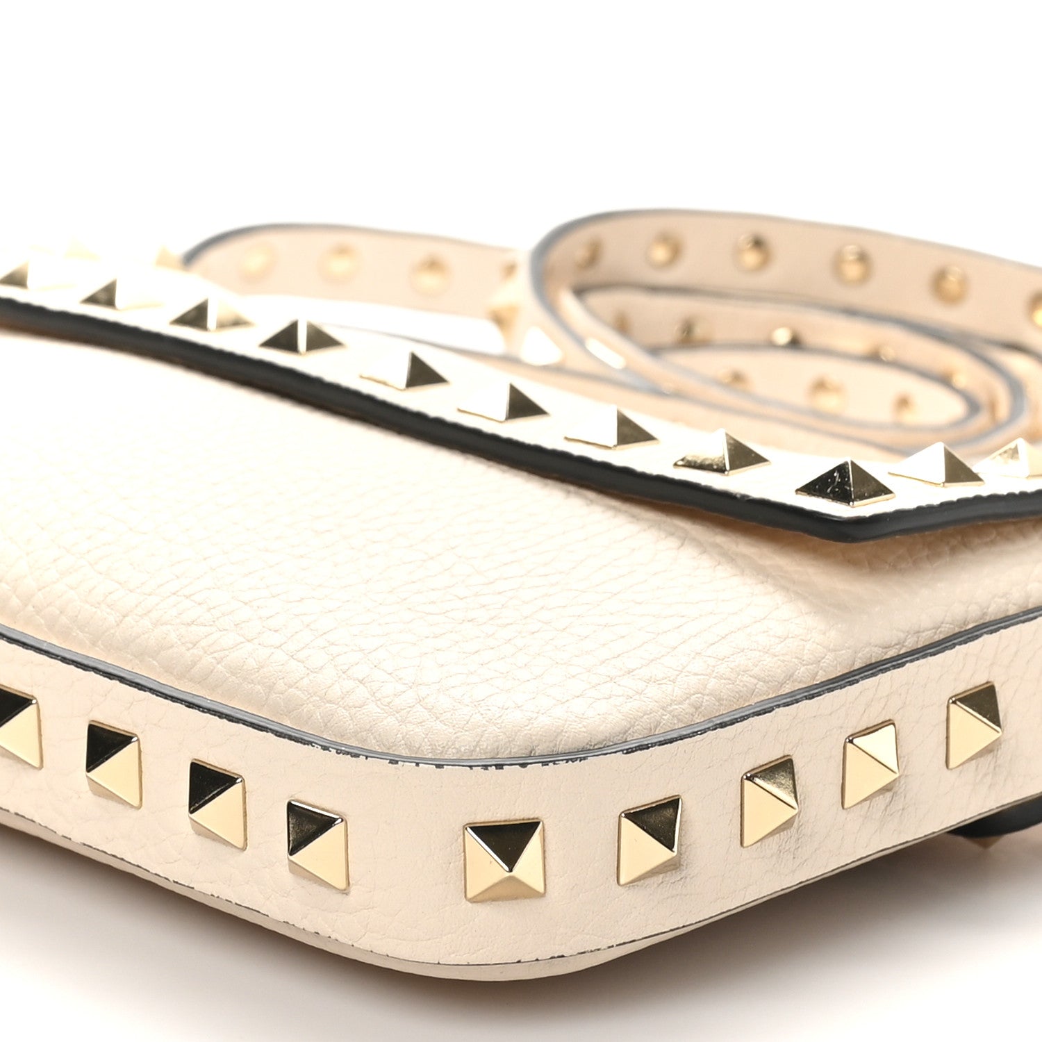 Valentino Garavani Calfskin Rockstud Crossbody Pouch Light Ivory 9 of 9