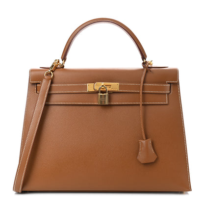 Hermes Epsom Kelly Sellier 32 Gold 1 of 11