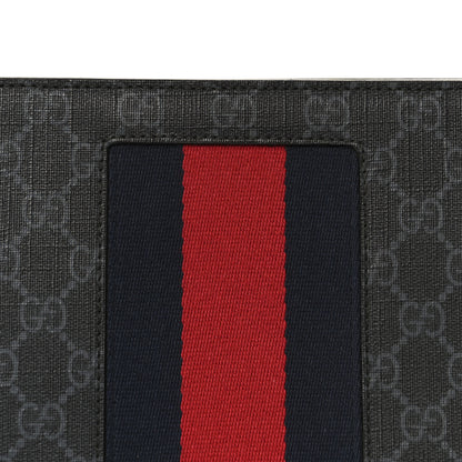 Gucci GG Supreme Monogram Selleria Calfskin Web New Web Cosmetic Case Black 8 of 8