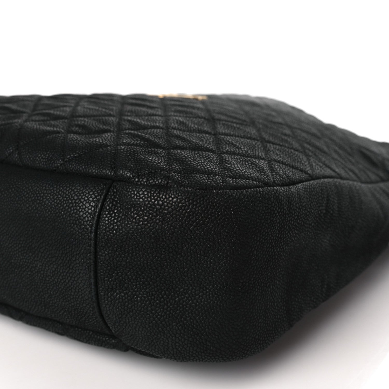 Chanel Iridescent Caviar Quilted Country Chic Hobo Black 9 of 9