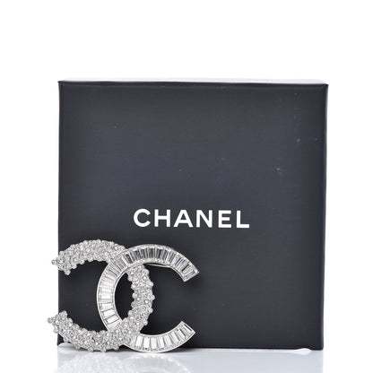 Chanel Baguette Crystal CC Brooch Silver 5 of 5
