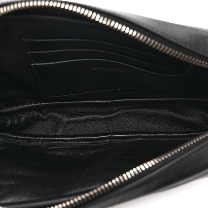 Saint Laurent Calfskin Matelasse Monogram Mini Lou Camera Bag Black 5 of 10