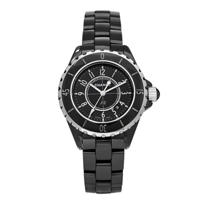 Chanel Stainless Steel Ceramic 33mm J12 Quartz Watch Black 1 of 4