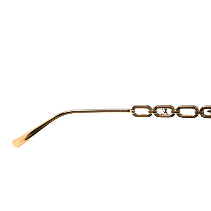 Louis Vuitton Metal My LV Chain Pilot Sunglasses Z1539E Gold 7 of 9