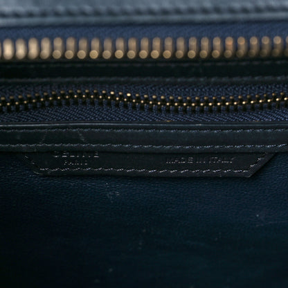 Celine Nubuck Smooth Calfskin Mini Tri-Color Luggage Bright Blue 5 of 12