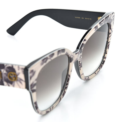 Gucci Acetate Herbarium Print Square Frame Sunglasses GG0059S White 6 of 7