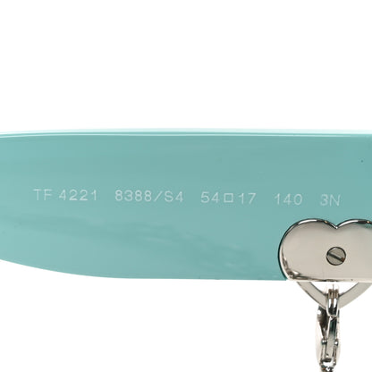 Tiffany Acetate Return to Tiffany Oval Sunglasses TF 4221 Tiffany Blue Dark Gray 6 of 7