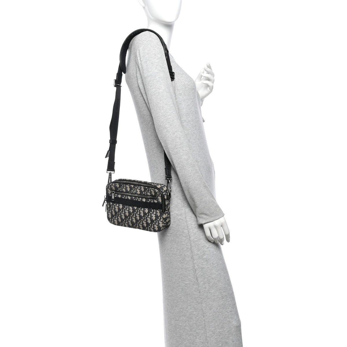 HOMME Oblique Maxi Safari Messenger Beige Black