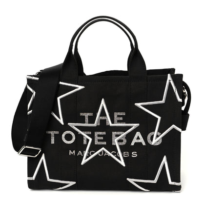 Marc Jacobs Canvas Embroidered Medium The Star Tote Bag Black 1 of 11