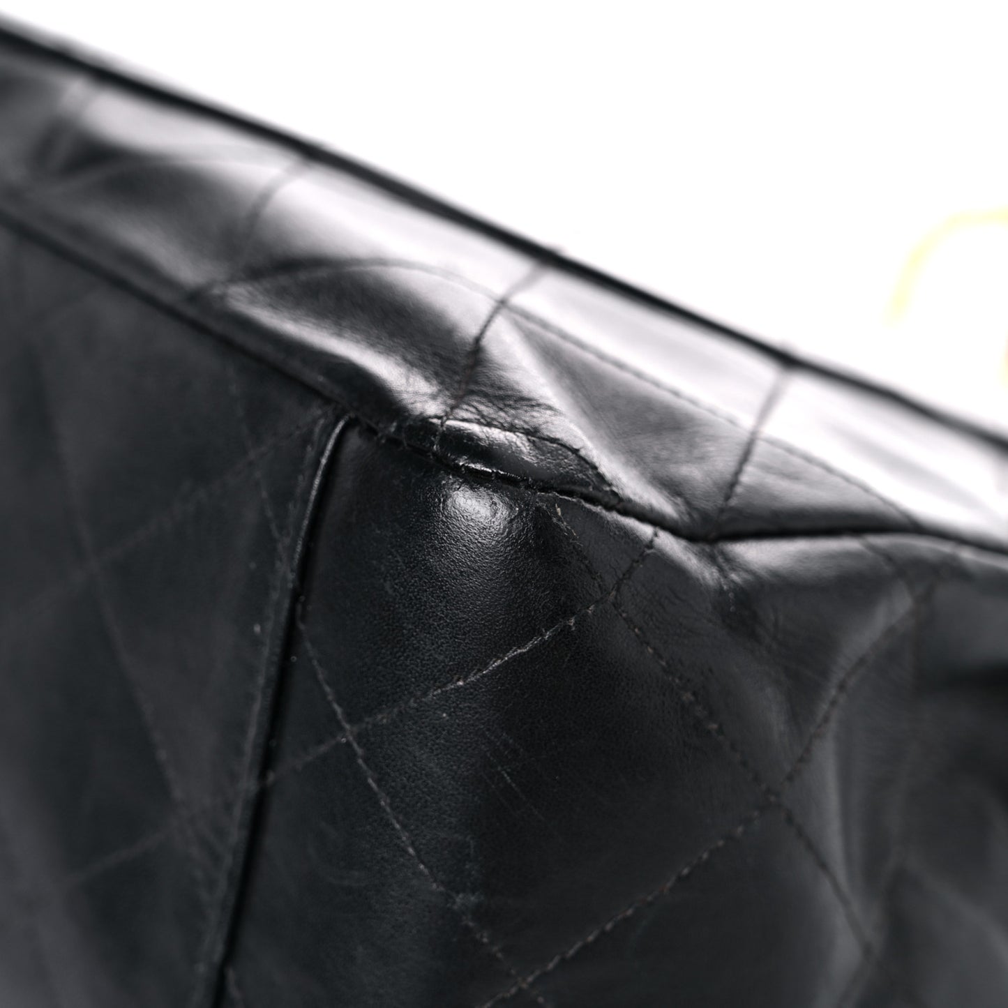 Lambskin Quilted XL Jumbo Single Flap Black