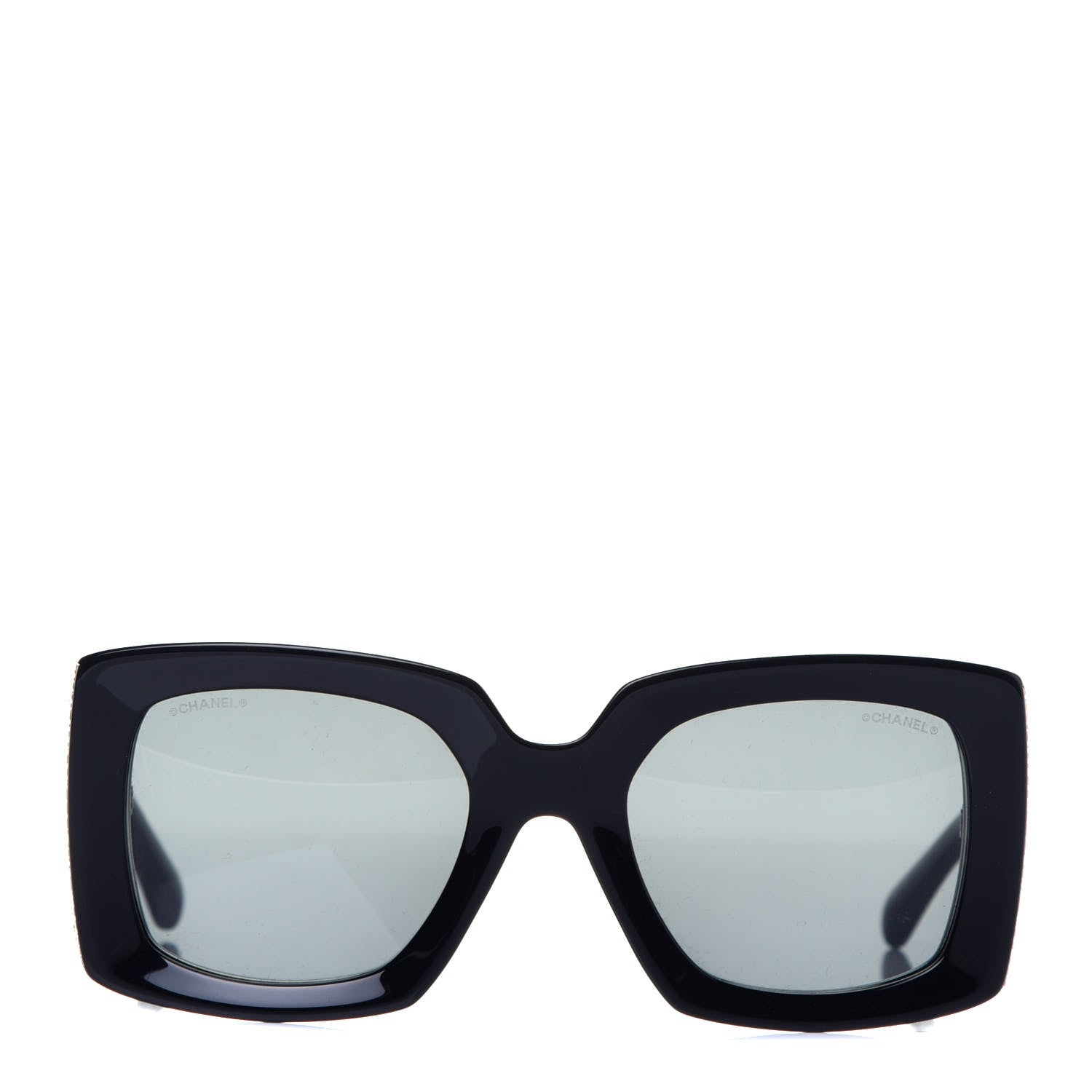 Chanel Acetate Rectangle Sunglasses 5435 Black 2 of 7