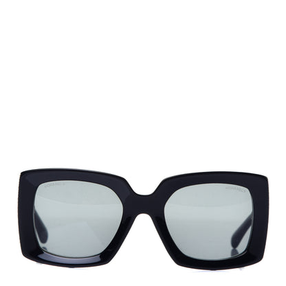 Chanel Acetate Rectangle Sunglasses 5435 Black 2 of 7
