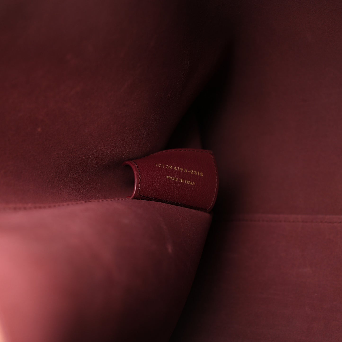 Calfskin Large Shopping Tote Bordeaux