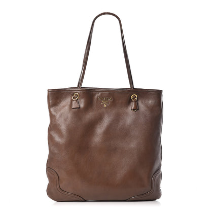 Prada Vitello Daino Shoulder Bag Bruciato 1 of 22