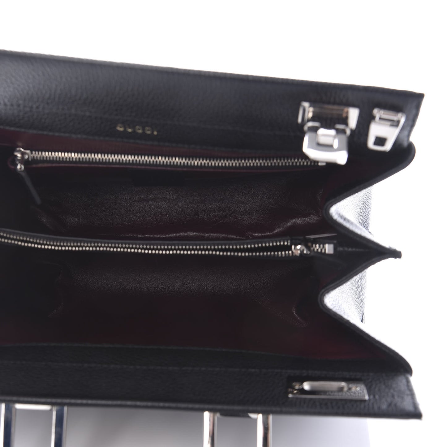Grainy Calfskin Small Zumi Top Handle Bag Black