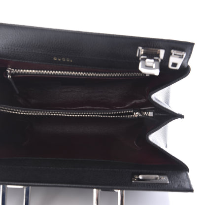 Gucci Grainy Calfskin Small Zumi Top Handle Bag Black 6 of 11