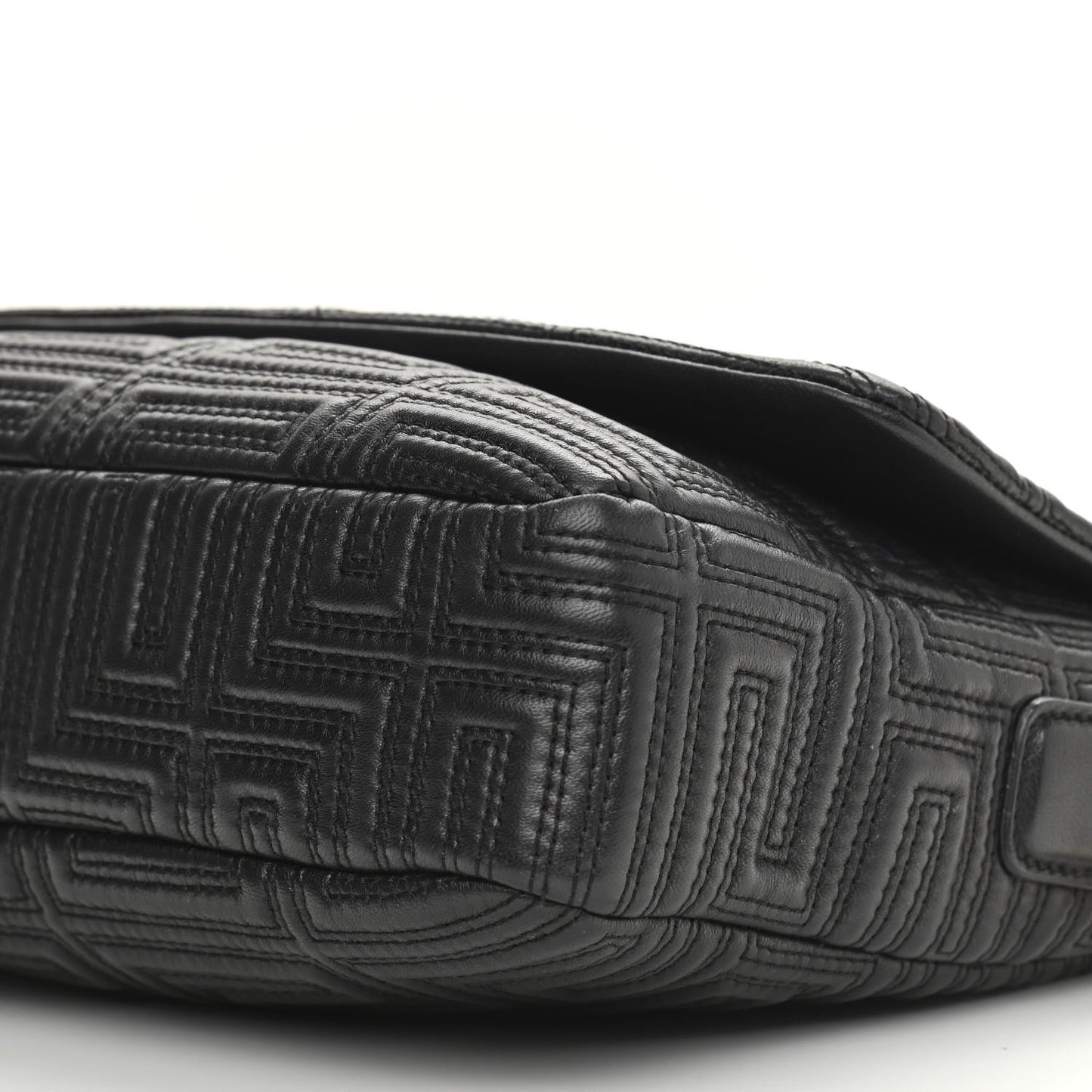 Calfskin Icon Quilted Flap Black