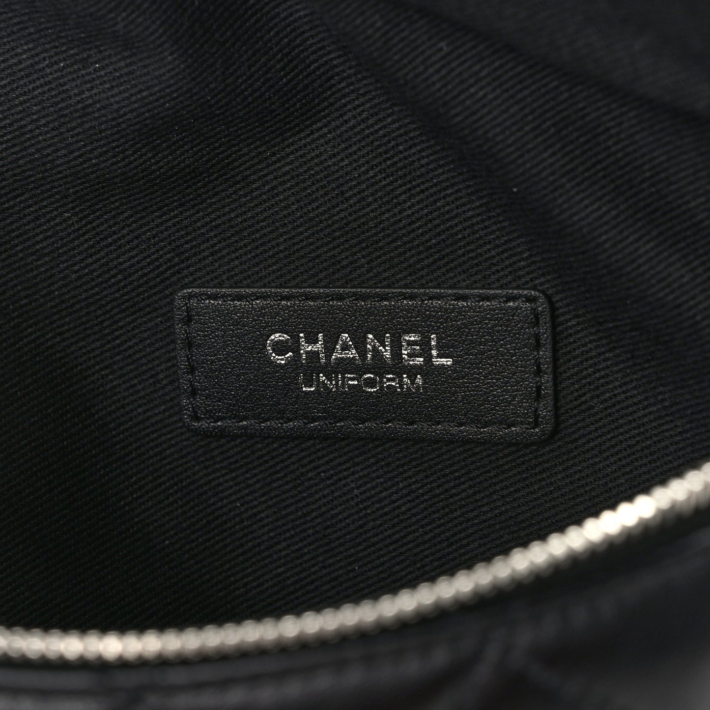 Calfskin Quilted Waist Belt Bag Black