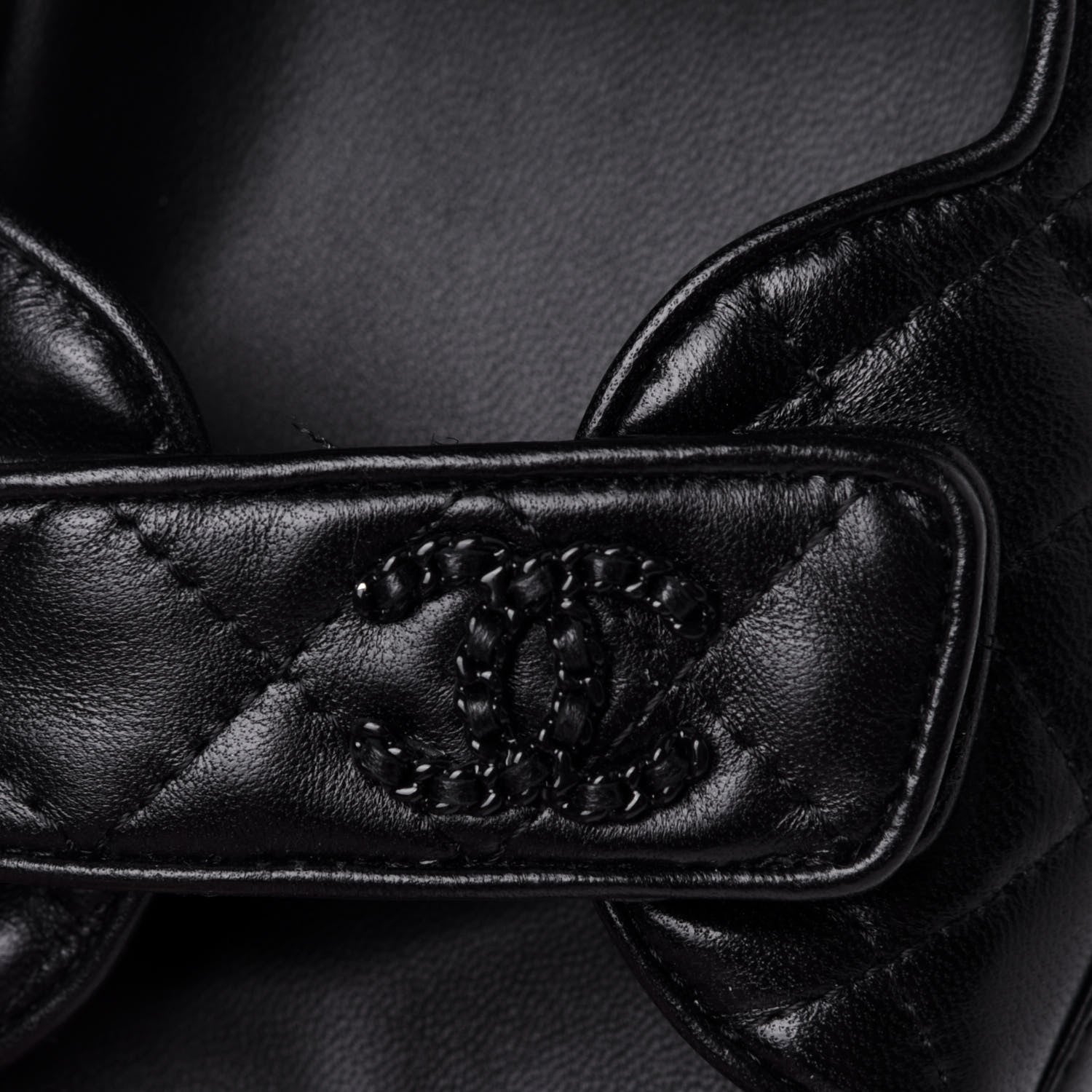 Chanel Lambskin Velcro Dad Sandals 37 Black 11 of 12