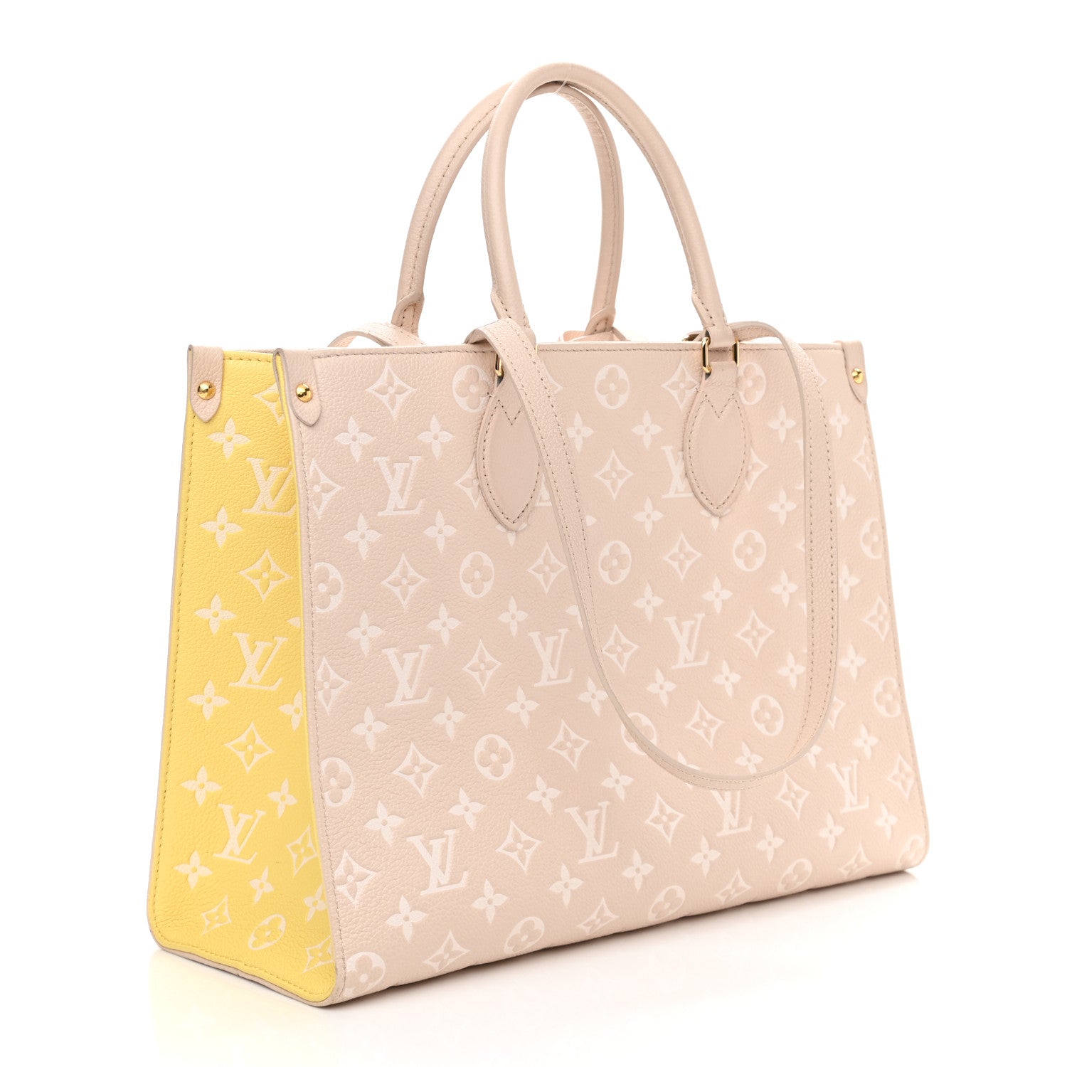 Louis Vuitton Empreinte Monogram Spring In The City Onthego MM Beige Pink Yellow 3 of 10