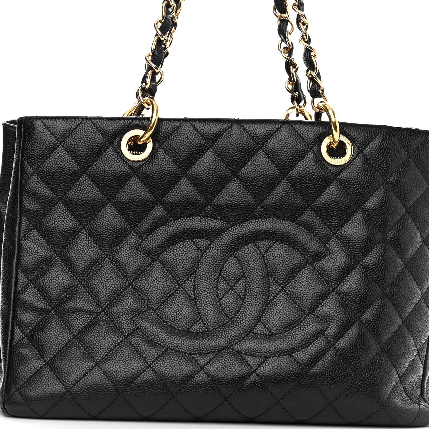 Chanel Caviar Quilted Grand Shopping Tote GST Black 9 of 11