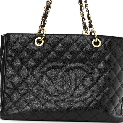 Chanel Caviar Quilted Grand Shopping Tote GST Black 9 of 11
