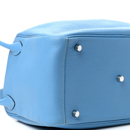 Hermes Taurillon Clemence Lindy 30 Bleu Paradis 7 of 9