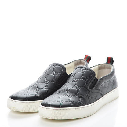 Gucci Guccissima Mens Dublin Slip On Sneakers 5.5 Black 3 of 8