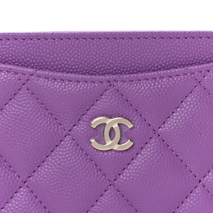 Chanel Caviar Quilted Card Holder Purple 9 of 12
