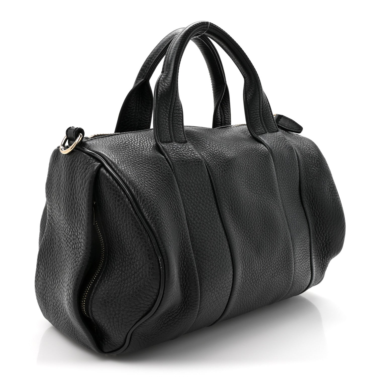 Alexander Wang Pebbled Lambskin Rocco Black Pale Gold Hardware 3 of 11