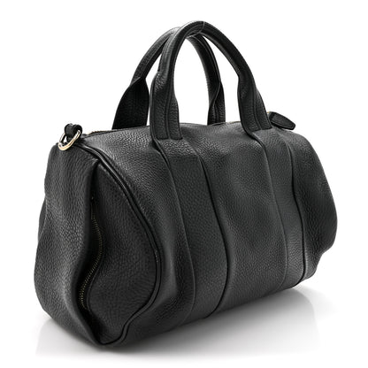 Alexander Wang Pebbled Lambskin Rocco Black Pale Gold Hardware 3 of 11