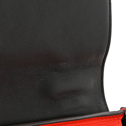 Celine Drummed Calfskin Suede Medium Trapeze Vermillion 13 of 17