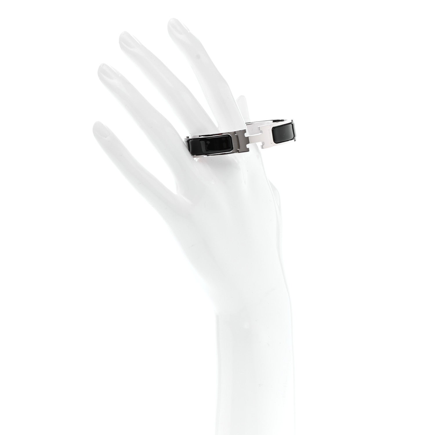 Hermes Enamel Narrow Clic Clac H Bracelet PM Black 2 of 5