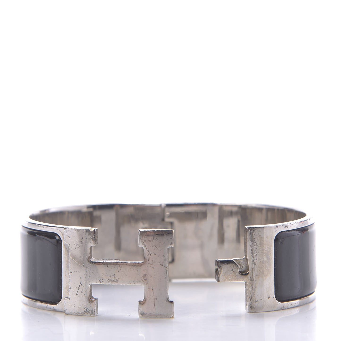 Enamel Wide Clic Clac H Bracelet PM Black