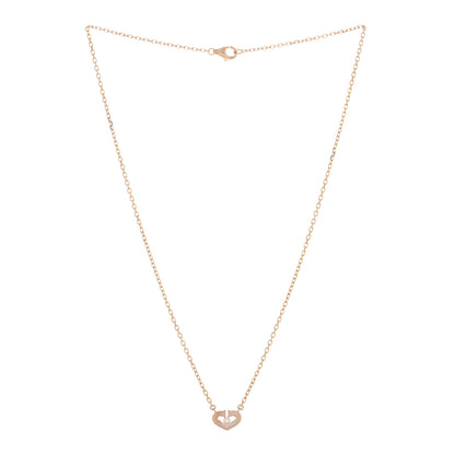 Cartier 18K Pink Gold Diamond XS Hearts and Symbols Necklace 3 of 4