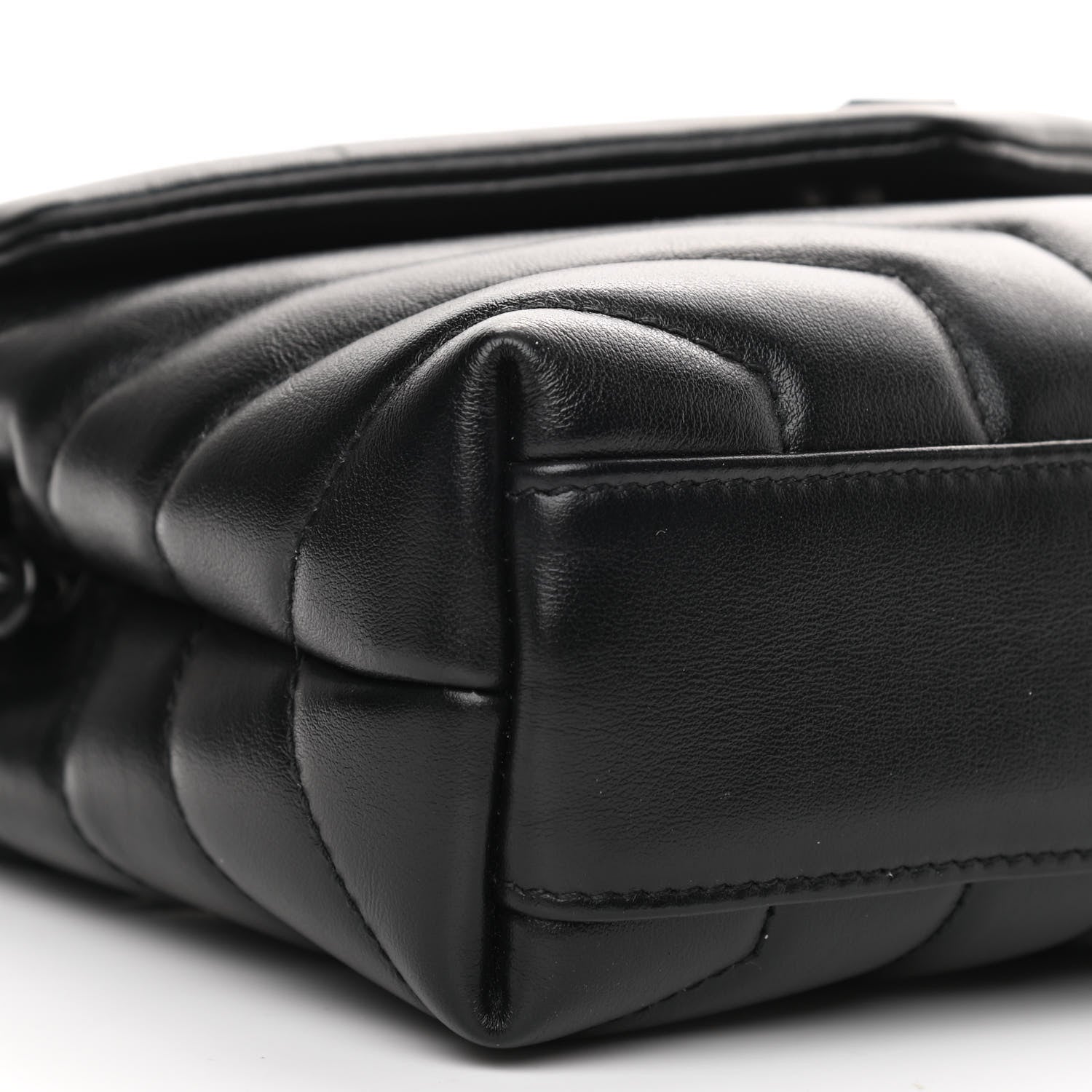 Saint Laurent Calfskin Y Quilted Monogram Toy Loulou Crossbody Bag Black 10 of 11