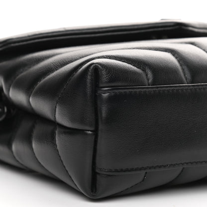 Saint Laurent Calfskin Y Quilted Monogram Toy Loulou Crossbody Bag Black 10 of 11