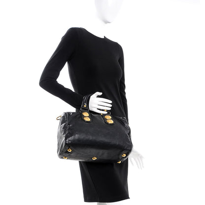 Gucci Calfskin Medium Babouska Boston Tote Black 2 of 7