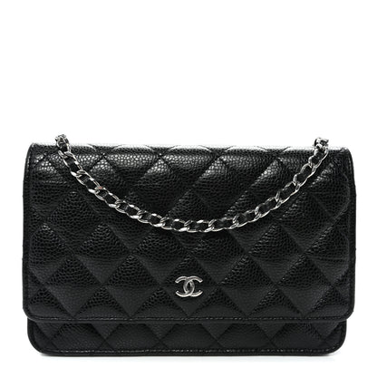 Chanel Caviar Quilted Wallet on Chain WOC Black 1 of 11