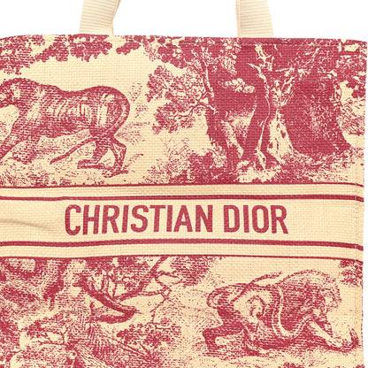 Christian Dior Straw Dioriviera Tote Red 6 of 8