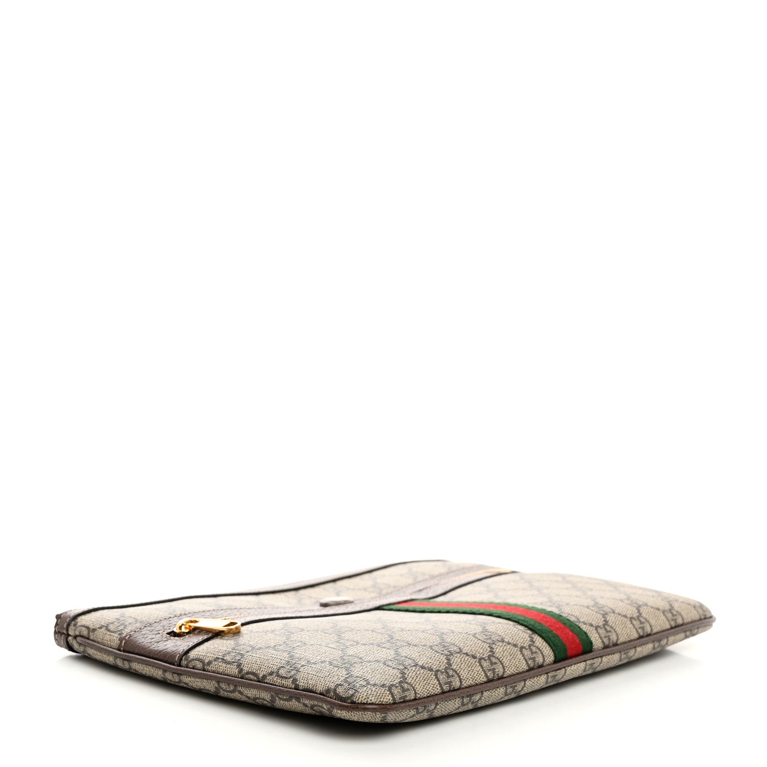 Gucci GG Supreme Monogram Large Ophidia Pouch Clutch Brown 4 of 8