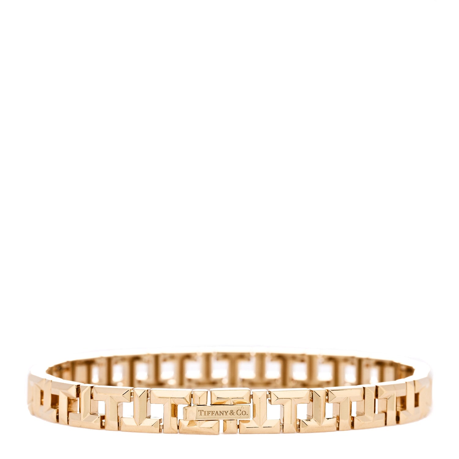 Tiffany 18K Yellow Gold Narrow T True Bracelet 2 of 4