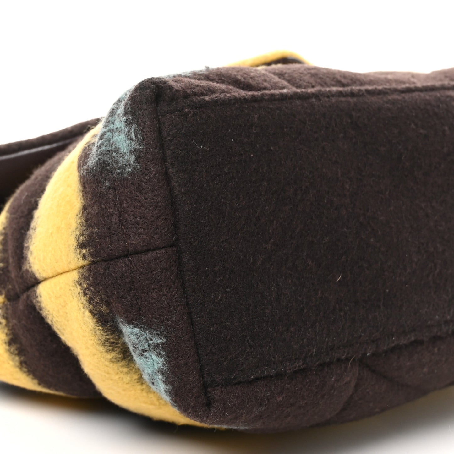Tie Dye Wool Quilted Small Loulou Puffer Monogram Chain Satchel Yellow Pacific Blue Dark Pecan