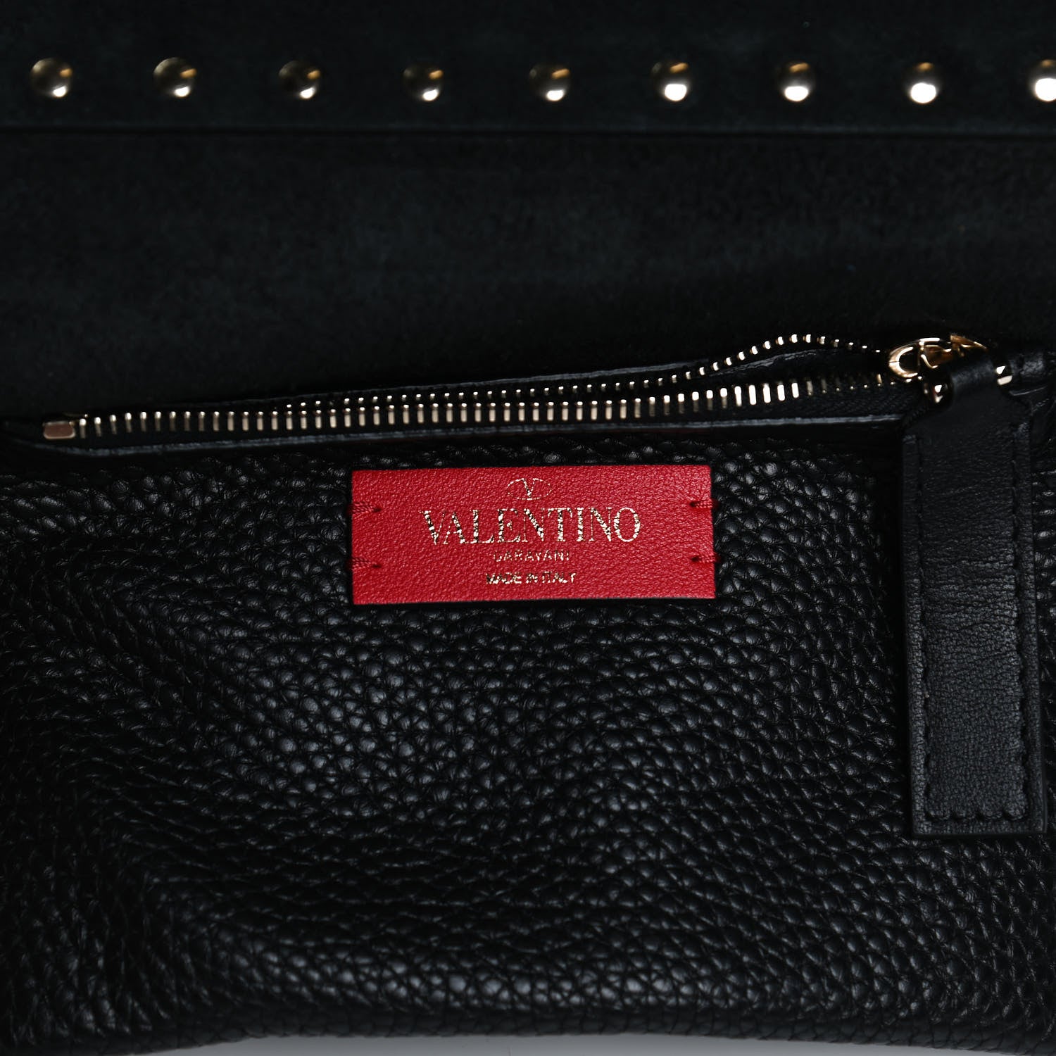 Valentino Garavani Pebbled Calfskin Rockstud Side Slip Crossbody Black 6 of 11