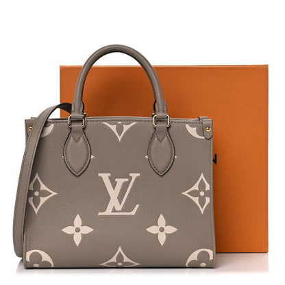 Louis Vuitton Empreinte Monogram Giant Onthego PM Tourterelle Creme 9 of 9