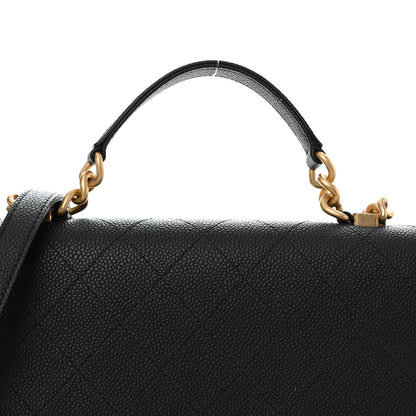 Chanel Grained Calfskin Stitched Flap Black 8 of 11