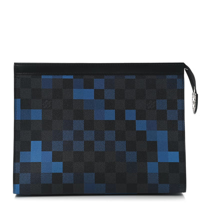 Louis Vuitton Damier Graphite Pixel Pochette Voyage MM Blue 1 of 6
