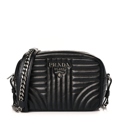 Prada Soft Calfskin Diagramme Camera Bag Black 1 of 9
